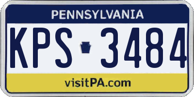 PA license plate KPS3484