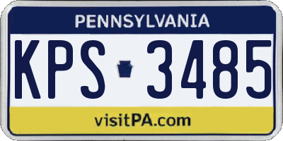 PA license plate KPS3485