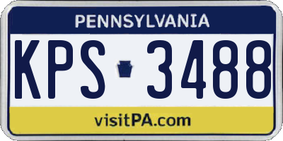 PA license plate KPS3488