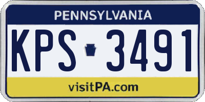 PA license plate KPS3491