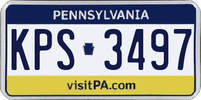 PA license plate KPS3497