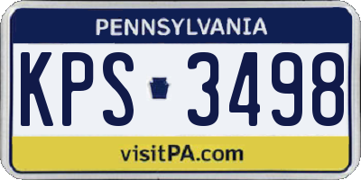 PA license plate KPS3498