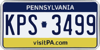 PA license plate KPS3499
