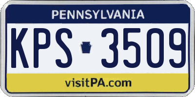 PA license plate KPS3509