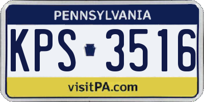 PA license plate KPS3516