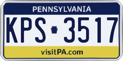 PA license plate KPS3517