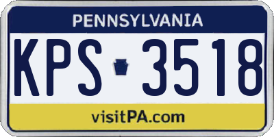 PA license plate KPS3518