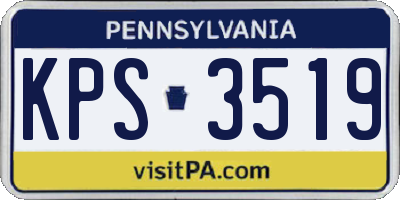 PA license plate KPS3519