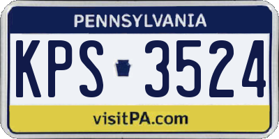 PA license plate KPS3524
