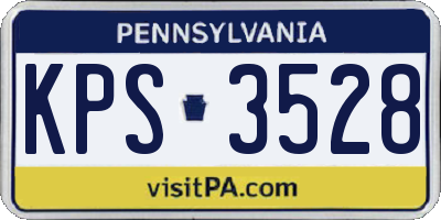 PA license plate KPS3528