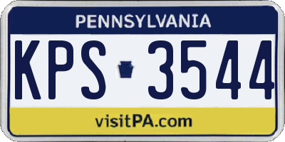 PA license plate KPS3544