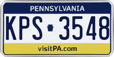 PA license plate KPS3548