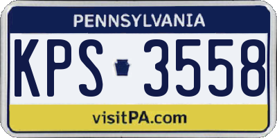 PA license plate KPS3558