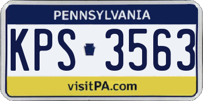 PA license plate KPS3563