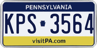 PA license plate KPS3564