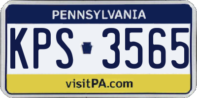PA license plate KPS3565