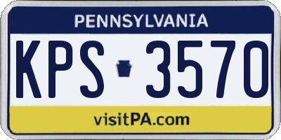 PA license plate KPS3570