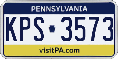 PA license plate KPS3573