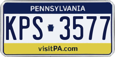 PA license plate KPS3577