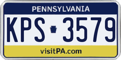 PA license plate KPS3579