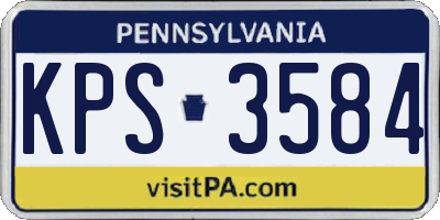 PA license plate KPS3584