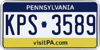 PA license plate KPS3589