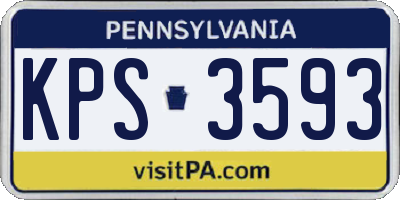 PA license plate KPS3593