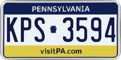 PA license plate KPS3594