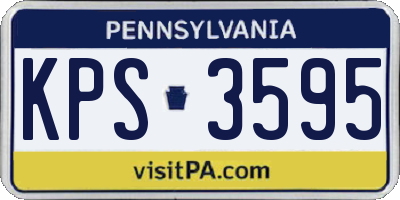 PA license plate KPS3595