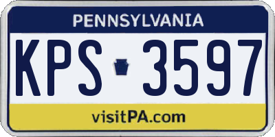 PA license plate KPS3597