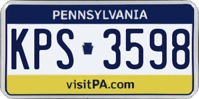 PA license plate KPS3598