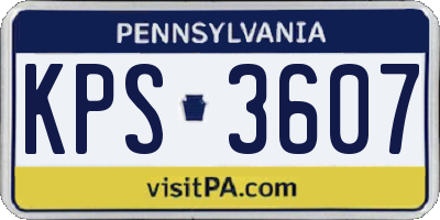 PA license plate KPS3607
