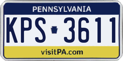 PA license plate KPS3611