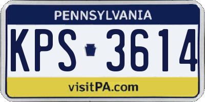 PA license plate KPS3614