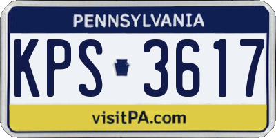 PA license plate KPS3617