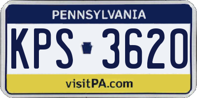 PA license plate KPS3620