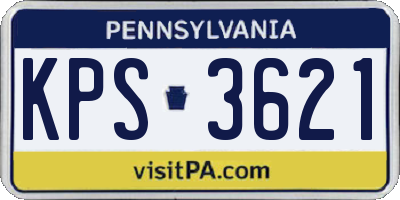 PA license plate KPS3621