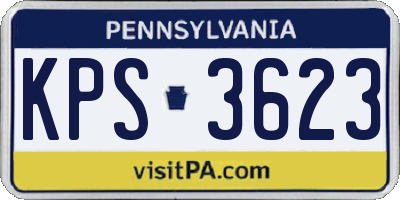 PA license plate KPS3623
