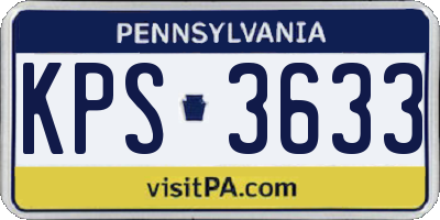PA license plate KPS3633