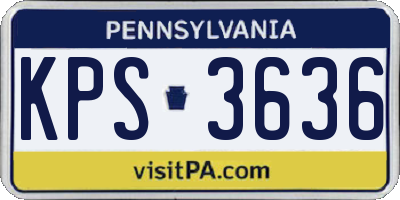 PA license plate KPS3636