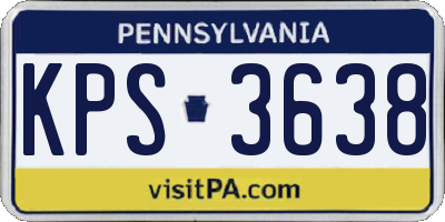 PA license plate KPS3638