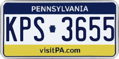 PA license plate KPS3655