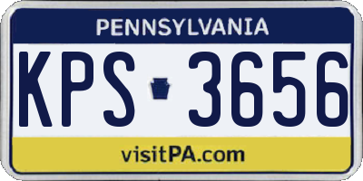 PA license plate KPS3656