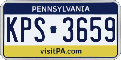 PA license plate KPS3659