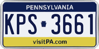 PA license plate KPS3661