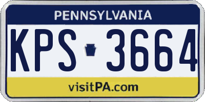 PA license plate KPS3664