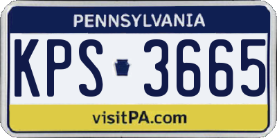 PA license plate KPS3665