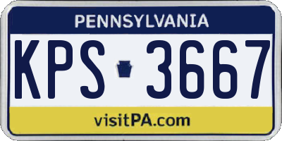 PA license plate KPS3667