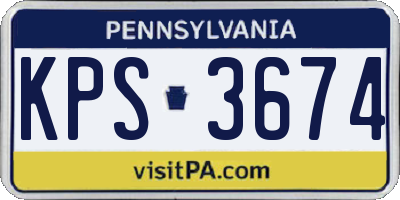 PA license plate KPS3674