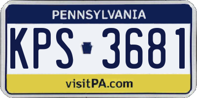 PA license plate KPS3681